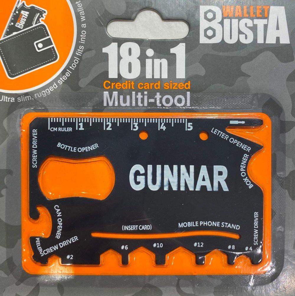 Multitool Multiverktyg GUNNAR kreditkort betalkort
