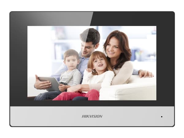 Hikvision DS-KH6320-WTE1 - Videointerntelefonssystem - kablet, trådløs (LAN 10/100, 802.11b, 802.11g, 802.11n) - 7" LCD