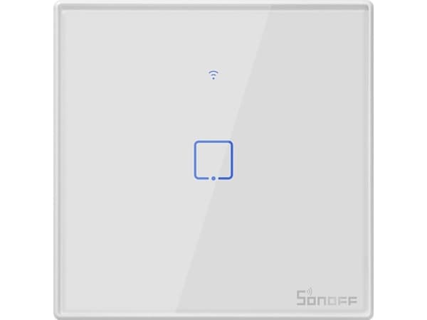 Sonoff T2EU1C-RF, Hvit, Plast, Veggmontering, 0.433 GHz, 86 mm, 9 mm Hvit