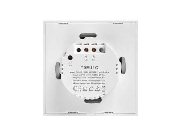 Touch light switch WiFi + RF 433 Sonoff T0 EU TX (1-channel)