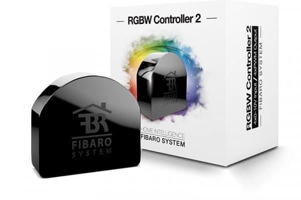 Fibaro RGBW Controller 2 - LED-lyscontroller - trådløs - Z-Wave, Z-Wave Plus - 868.4 MHz, 908.4 MHz, 916 MHz, 921.4 MHz, 869 MHz, 919.8 MHz, 869.85 M