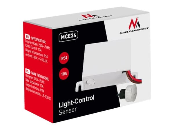 Skuggsensor med extern sond 2300W Maclean Energy MCE34 (AWZ) Elektrisk anordning som är utformad för att automatisera av- och påslagning av elektrisk