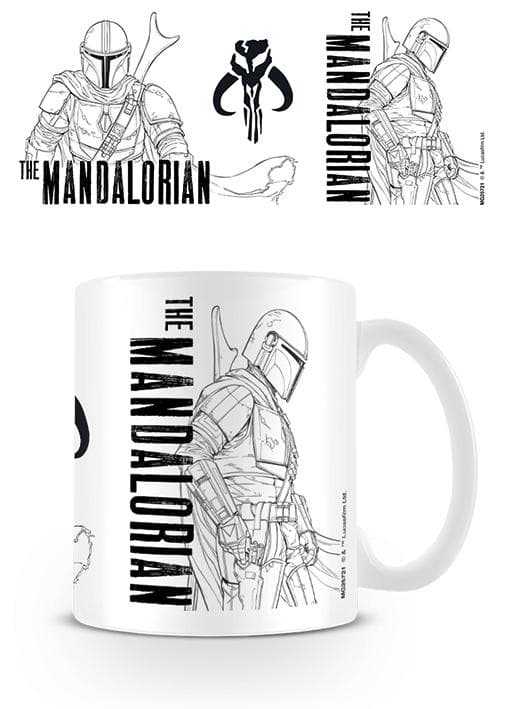 Star Wars - The Mandalorian (Line Art) - Mugg