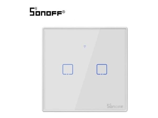 Sonoff T2EU2C-RF, Vit, Plast, Väggmontering, 0.433 GHz, 86 mm, 9 mm