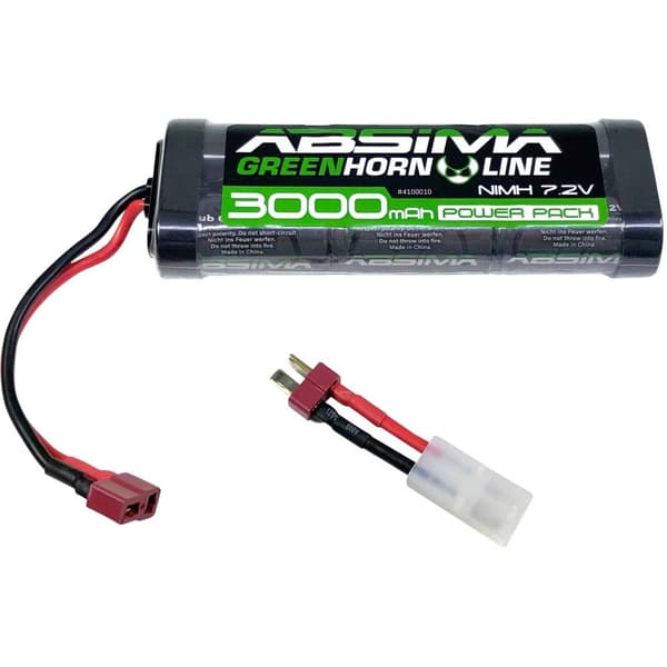 Absima RC Batteripack (NiMh) 7.2 V 3000 mAh Antal celler: 6 Hardcase T-anslutning, Tamiya anslutning
