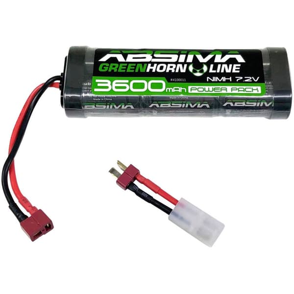 Absima RC Batteripack (NiMh) 7.2 V 3600 mAh Antal celler: 6 Hardcase T-anslutning, Tamiya anslutning