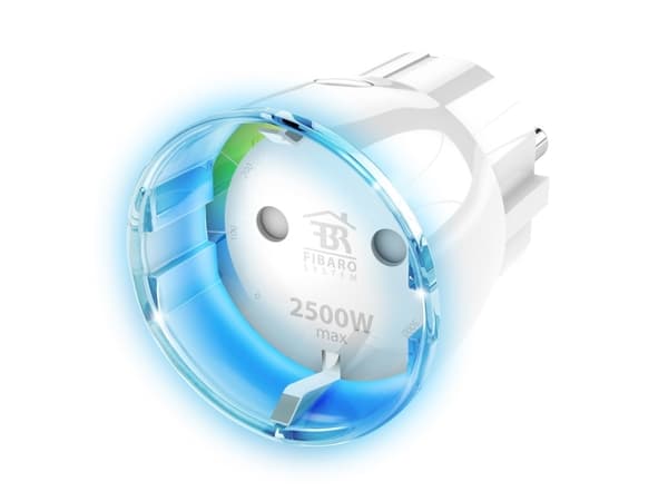 Fibaro Wall Plug Type E - Smart kontakt - trådlös - Z-Wave Plus - 868.42 MHz, 908.4 MHz, 916 MHz, 921.4 MHz, 869 MHz, 919.8 MHz, 869.85 MHz