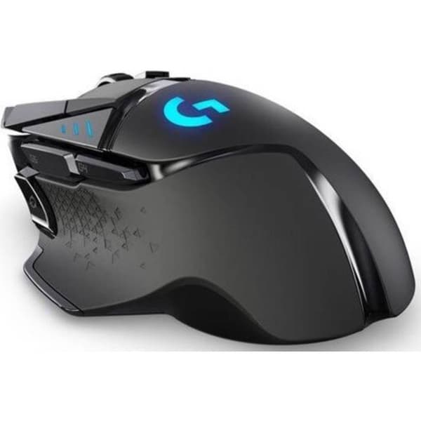 Logitech G502 Lightspeed Gaming-mus Trådlös Optisk Svart 11 Knappar 16000 dpi Upplyst, Viktreduktion, Integrerat profil