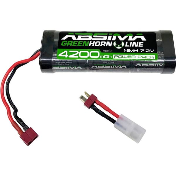 Absima RC Batteripack (NiMh) 7.2 V 4200 mAh Antal celler: 6 Hardcase T-anslutning, Tamiya anslutning