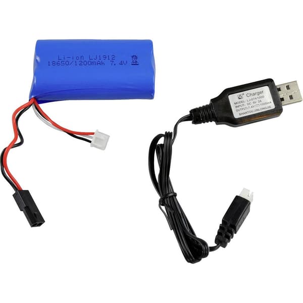 Amewi Grå, Blå 1:12 RC modellbil Elektrisk Kedje-driftfordon RtR 2,4 GHz inkl. batteri & laddare