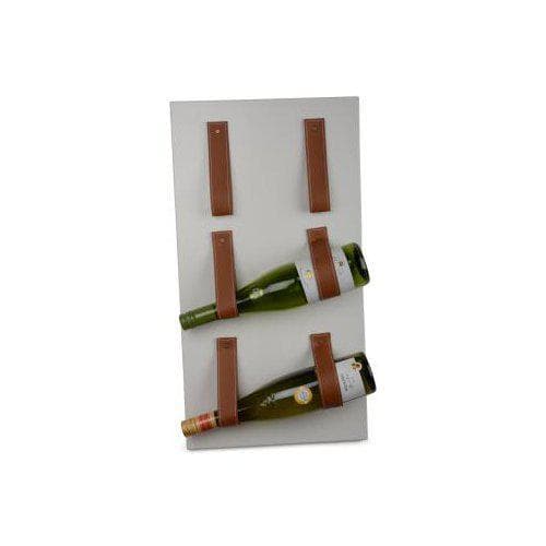 Viiniteline Wall Metal valkoinen 3 pulloa