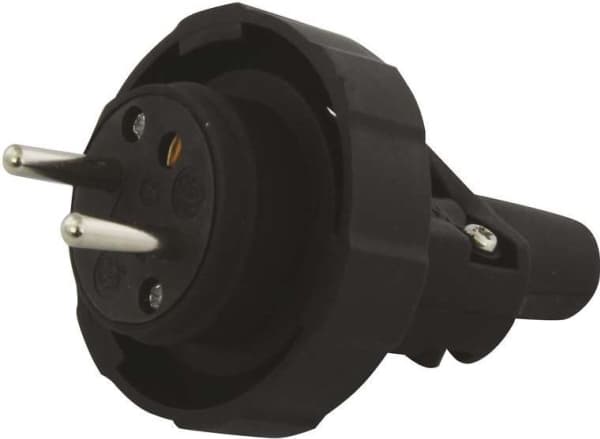 Emos Kumipistoke 10/16A 250V 2P + Z IP65 musta (P0037)