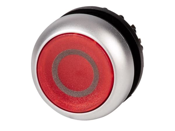 Eaton M22-DL-R-X0, Painikekytkin, Musta, Metallinen, Punainen, IP66, IP67, IP69, 29,7 mm, 29,7 mm, -25 - 70 °C