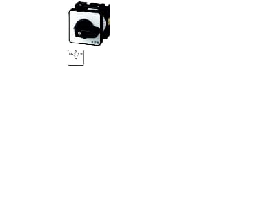Eaton T0-2-15432/E, Toggle switch, 2P, Svart, Vit, IP65, 48 mm, 90 mm