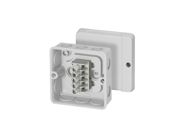 membrandåse 2,5mm2 m/klemmer - grå de9325z 88x88mm