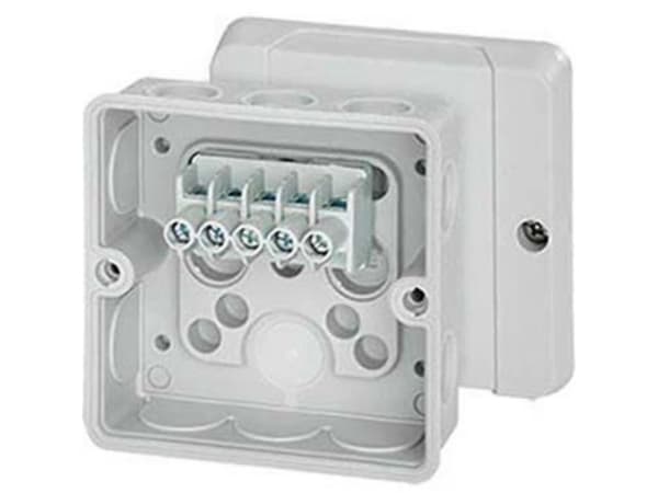 membrandåse 2,5mm2 m/klemmer - grå de9325z 88x88mm