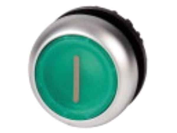 Eaton M22-DL-G-X1, Pushbutton switch, Svart, Grön, Metallisk, IP66, IP67, IP69, 29,7 mm, 29,7 mm, -25 - 70 ° C