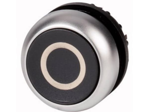 Eaton M22-D-S-X0, Tryckknappsbrytare, Svart, Metallisk, IP66, IP67, IP69, 29,7 mm, 29,7 mm, -25 - 70 ° C