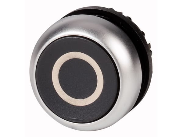 Eaton M22-D-S-X0, Tryckknappsbrytare, Svart, Metallisk, IP66, IP67, IP69, 29,7 mm, 29,7 mm, -25 - 70 ° C