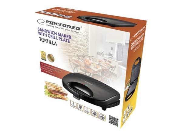 Esperanza TORTILLA - Grill / sandwich-maskin - 1 kW