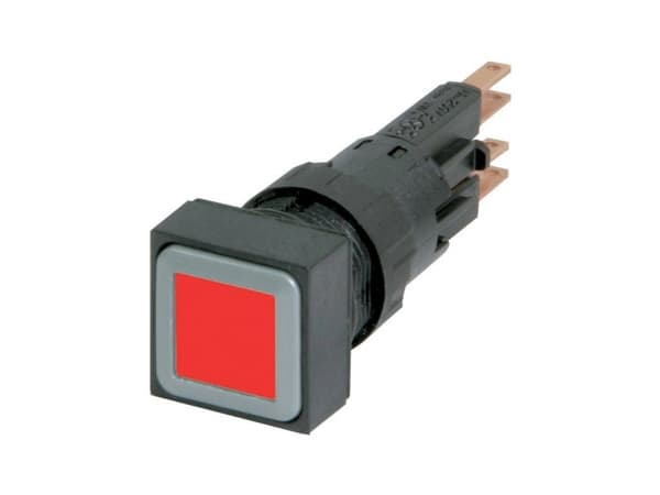 Eaton Q18LT-RT, Tryckknappsbrytare, Svart, Röd, IP65, 18 mm, 60 mm, 18 mm