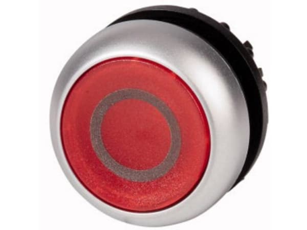 Eaton M22-DRL-R-X0, Tryckknappsbrytare, Svart, Metallisk, Röd, IP66, IP67, IP69, 29,7 mm, 29,7 mm, -25 - 70 ° C