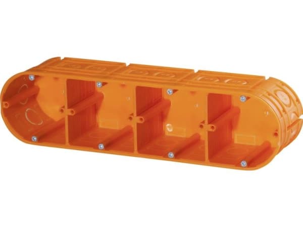 ftronic flushmounted appliance box solid 4gang d63mm flushmounted 40
