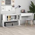 Miniatyrbillede 9 af 9: vidaXL hjørneskrivebord 200 x 50 x 76 cm spånplade hvid