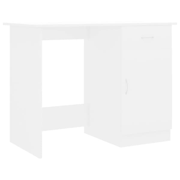 vidaXL skrivebord 100x50x76 cm spånplade hvid