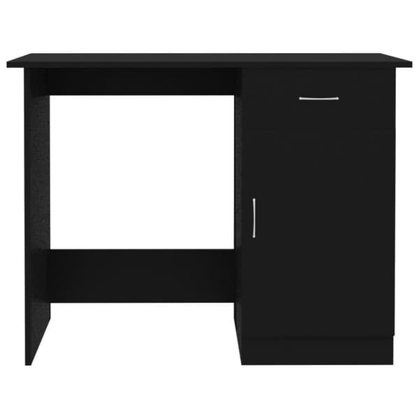 vidaXL skrivebord 100x50x76 cm spånplade sort