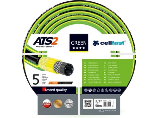 CELLFAST HAGESLANGE GRØN ATS2 STØRRELSE: 5/8" LENGDE: 50m