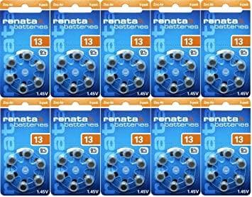 13 RENATA 10-Pack - 60stycken hörapparatsbatterier  nr13