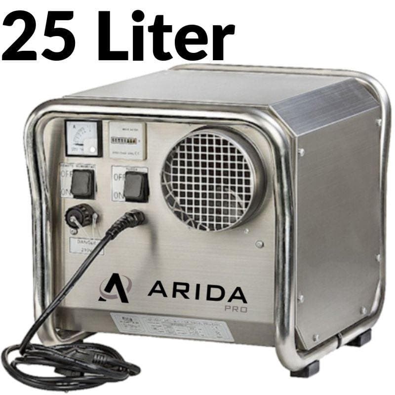 Arida Pro S25 fastmonterad sorptionsavfuktare med extern hygrostat