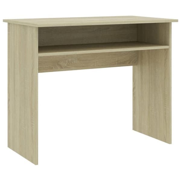 vidaXL Skrivebord sonoma eik 90x50x74 cm sponplate
