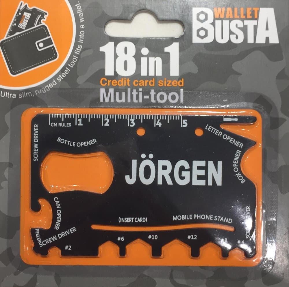 Multitool Multiverktyg JÖRGEN kreditkort betalkort