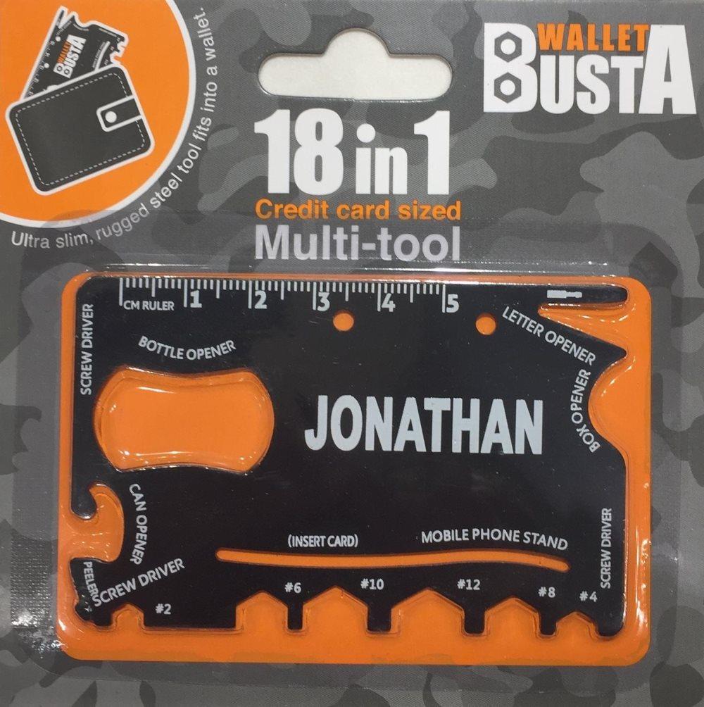 Multitool Multiverktyg JONATHAN kreditkort betalkort
