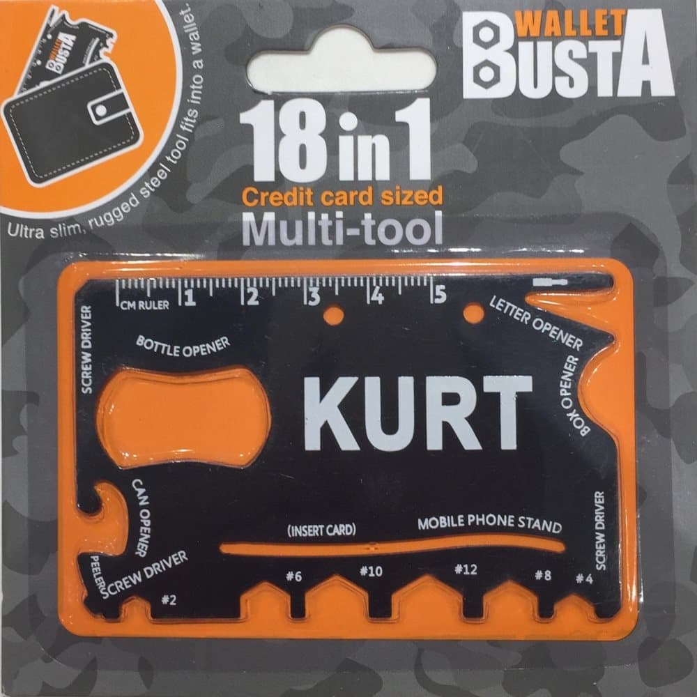 Multitool Multiverktyg KURT kreditkort betalkort