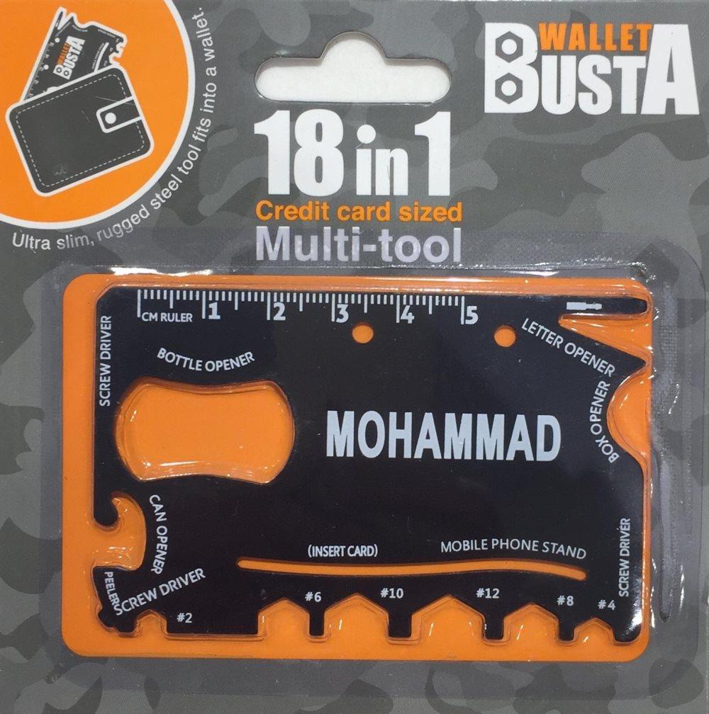 Multitool Multiverktyg MOHAMMAD kreditkort betalkort