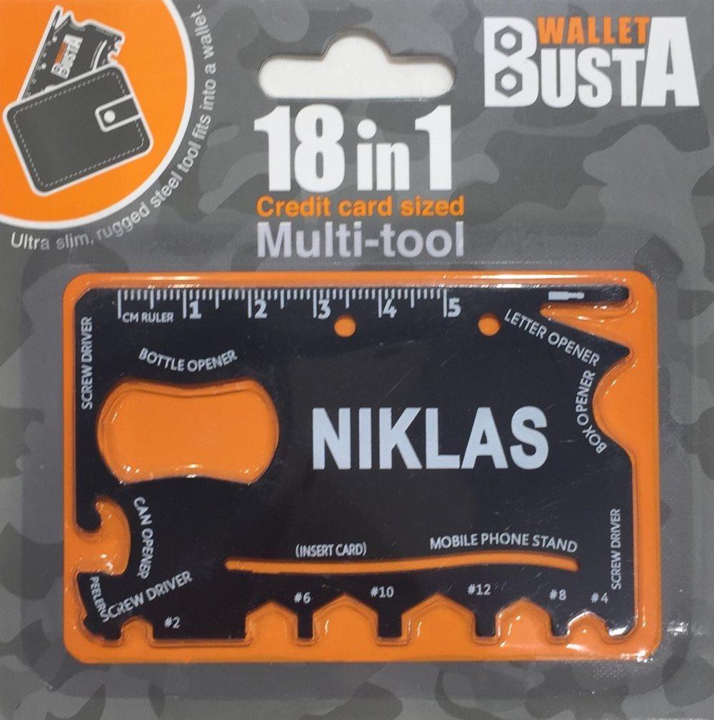 Multitool Multiverktyg NIKLAS kreditkort betalkort