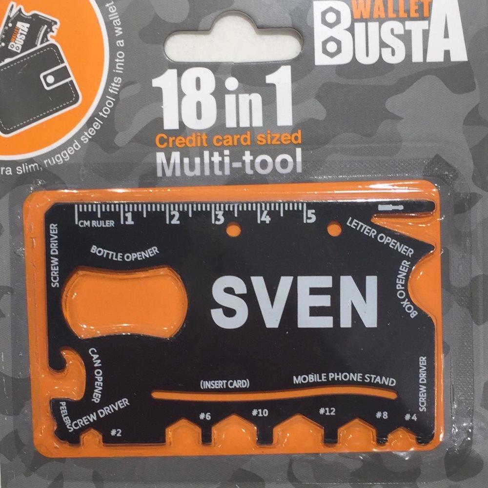 Multitool Multiverktyg SVEN kreditkort betalkort