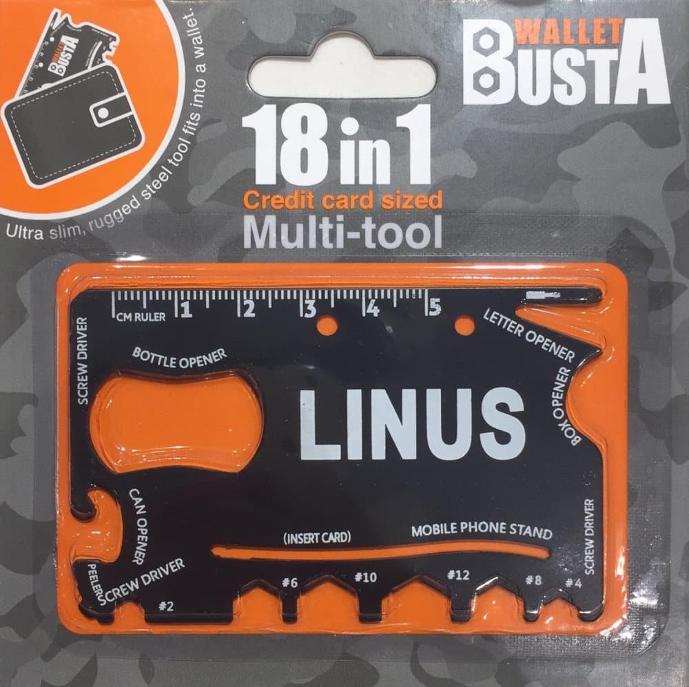 Multitool Multiverktyg LINUS kreditkort betalkort
