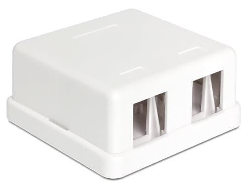 DeLOCK 86207, 2x Keystone, Valkoinen, 61,5 mm, 59 mm, 28,5 mm