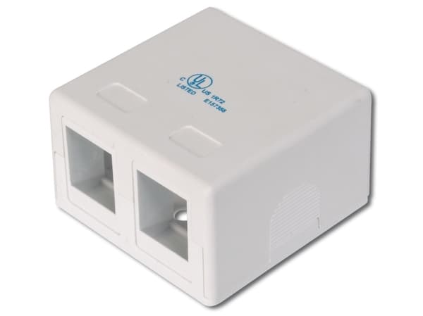 DIGITUS Professional AT-AG 302A-WH - Hus med modulær indsats - värillinen, RAL 9010 - 2 porte