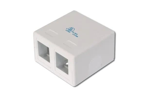 DIGITUS Professional AT-AG 302A-WH - Hus med modulær indsats - värillinen, RAL 9010 - 2 porte