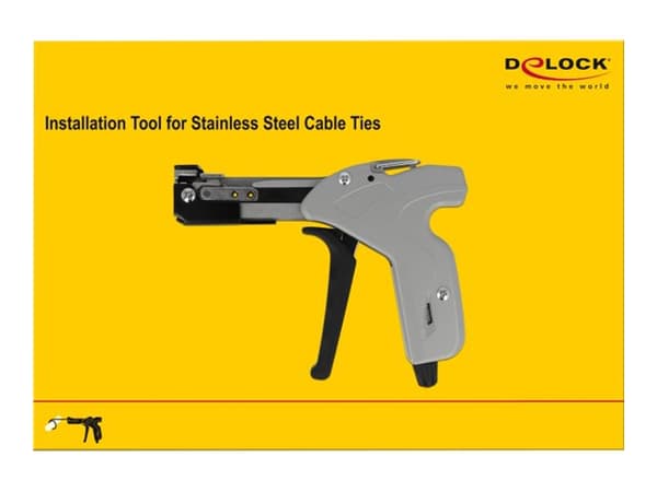 Delock Installation Tool for Stainless Steel Cable Ties - Buntbandsverktyg - grå, svart