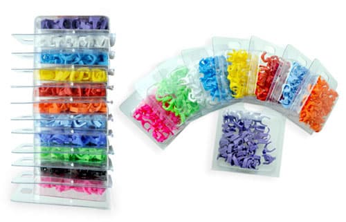 PatchSee PatchClip - Kabelklämmor - fluorescerande rosa (paket om 50)
