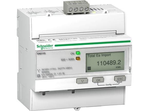 Schneider Electric A9MEM3155, LCD, 63 A, 50-60 Hz, 90 mm, 69 mm, 95 mm, 90 mm, 69 mm, 95 mm