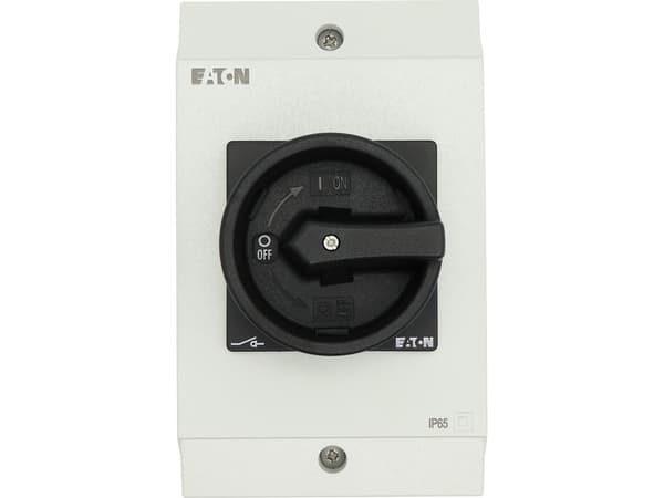 Eaton P1-25/I2/SVB-SW, Vippströmställare, 3P, Svart, Vit, IP65, 100 mm, 115 mm
