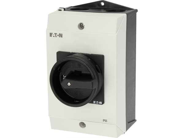 Eaton P1-25/I2/SVB-SW, Vipukytkin, 3P, Musta, Valkoinen, IP65, 100 mm, 115 mm