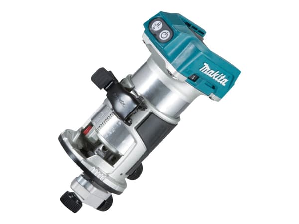 Makita DRT50 - Trim router - trådløs - flens 8 mm - uten batteri - 18 V - Uten batteri og opplader